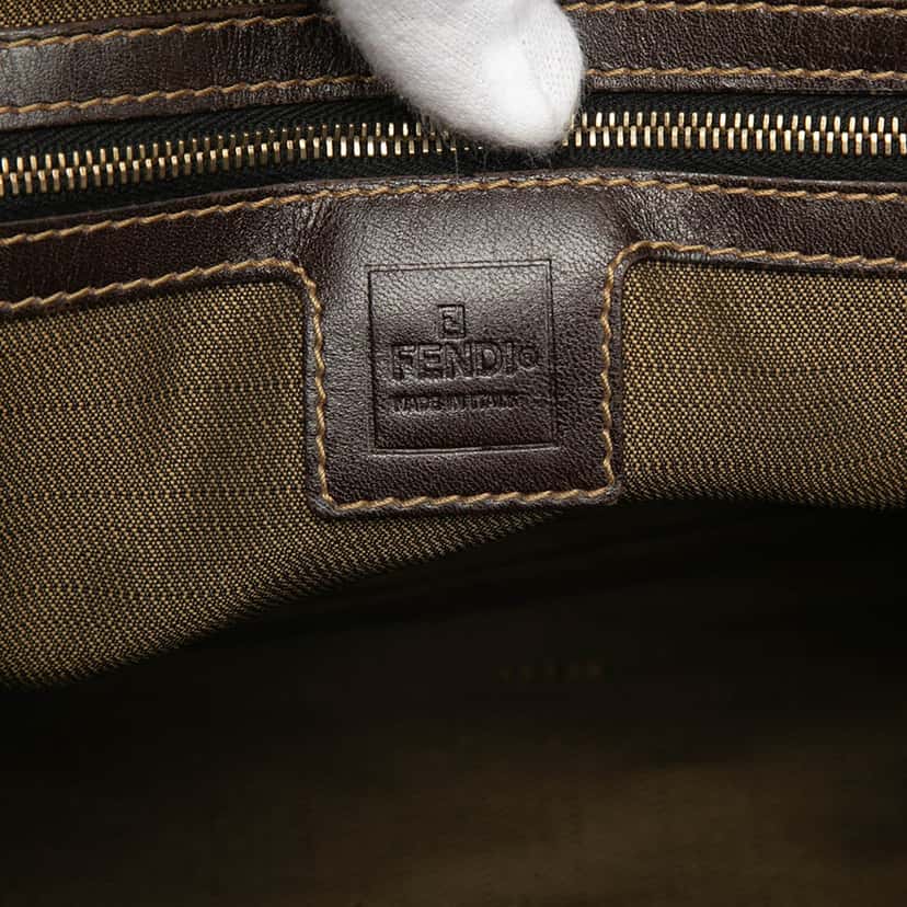 Fendi Small Zucca Canvas Twins Tote Brown Good condition - Box View