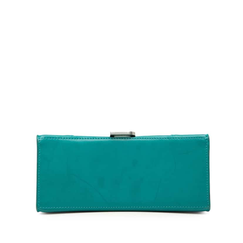 Balenciaga Small Shiny Box Calfskin Hourglass Top Handle Bag Blue Leather Very good condition - Inside View