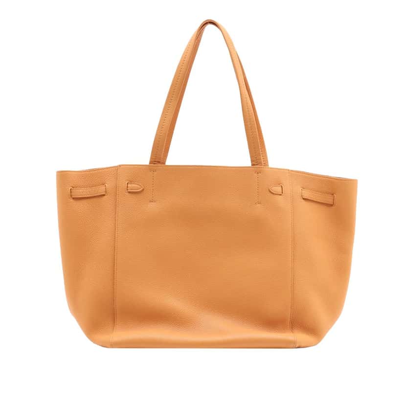 Celine Small Grained Calfskin Phantom Cabas Tote Orange Leather Very good condition - Front View