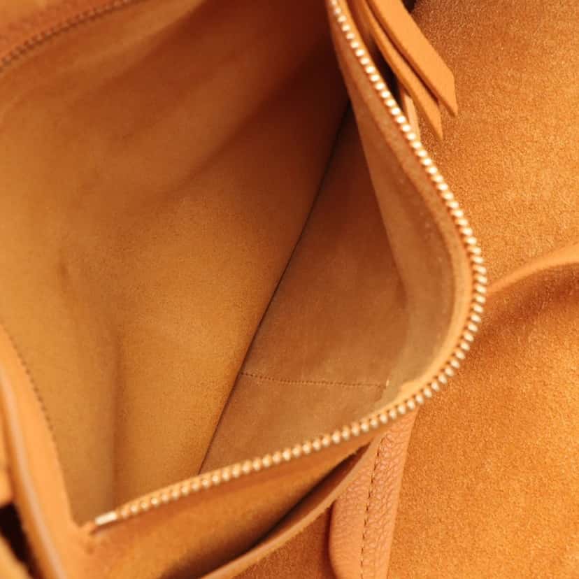 Celine Small Grained Calfskin Phantom Cabas Tote Orange Leather Very good condition - Model View