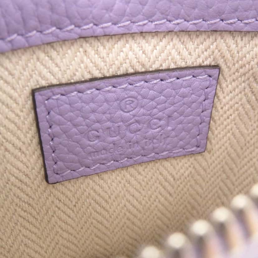 Gucci Micro Mini Calfskin Web B Crossbody Purple Leather Very good condition - Model View