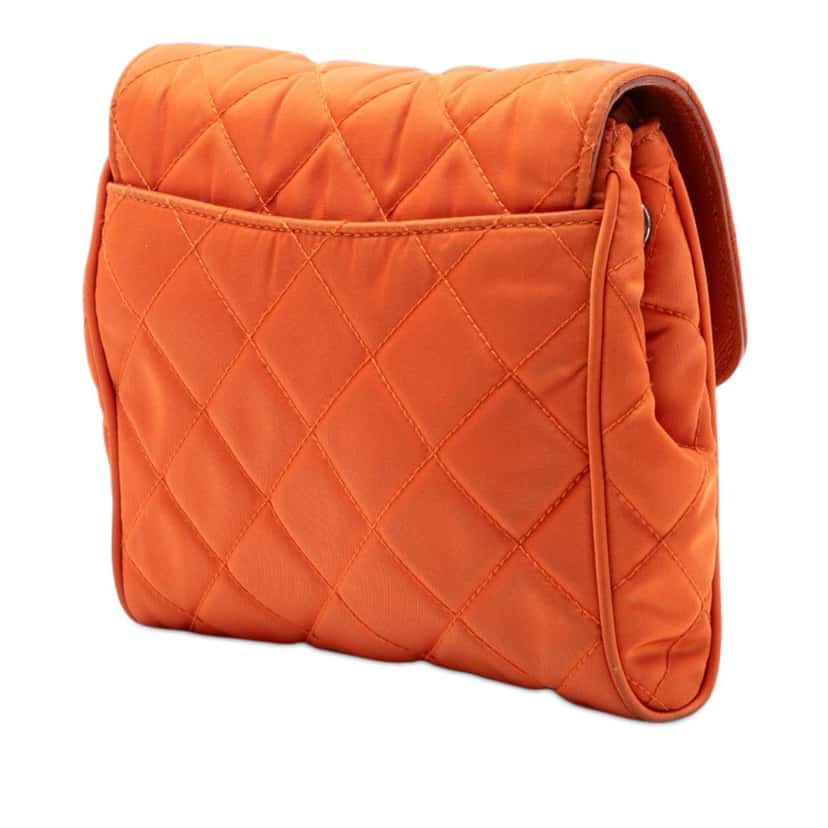 Prada Impuntu Tessuto Chain Crossbody Orange Very good condition - Back View