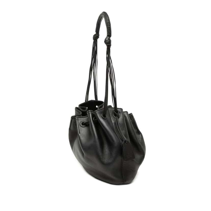 Gucci Calfskin Bucket Bag Black Leather Very good condition - Back View