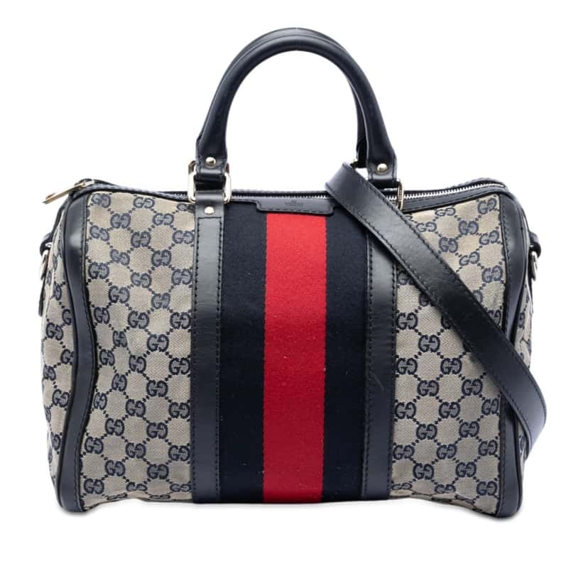 Gucci Medium GG Canvas Web Joy Boston Bag Beige Very good condition - Front View
