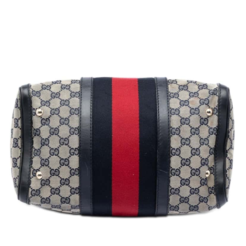 Gucci Medium GG Canvas Web Joy Boston Bag Beige Very good condition - Inside View