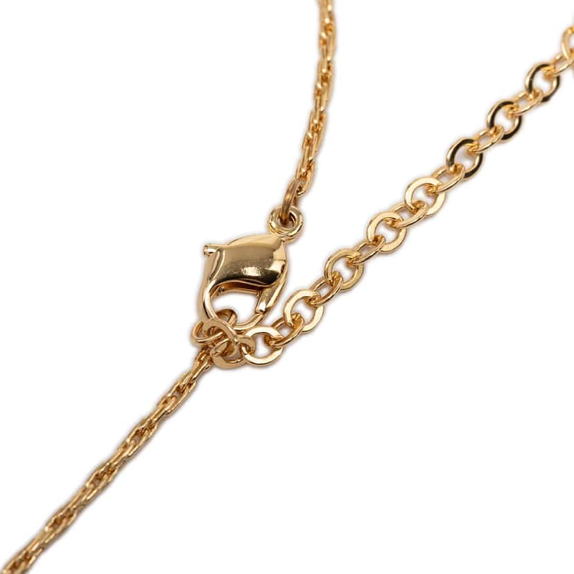 Dior Gold Plated CD Strass Logo Heart Pendant Necklace Gold Metal Very good condition - Box View