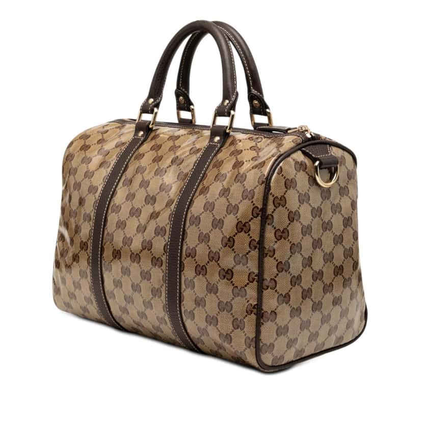 Gucci Medium GG Crystal Joy Boston Bag Beige Very good condition - Back View