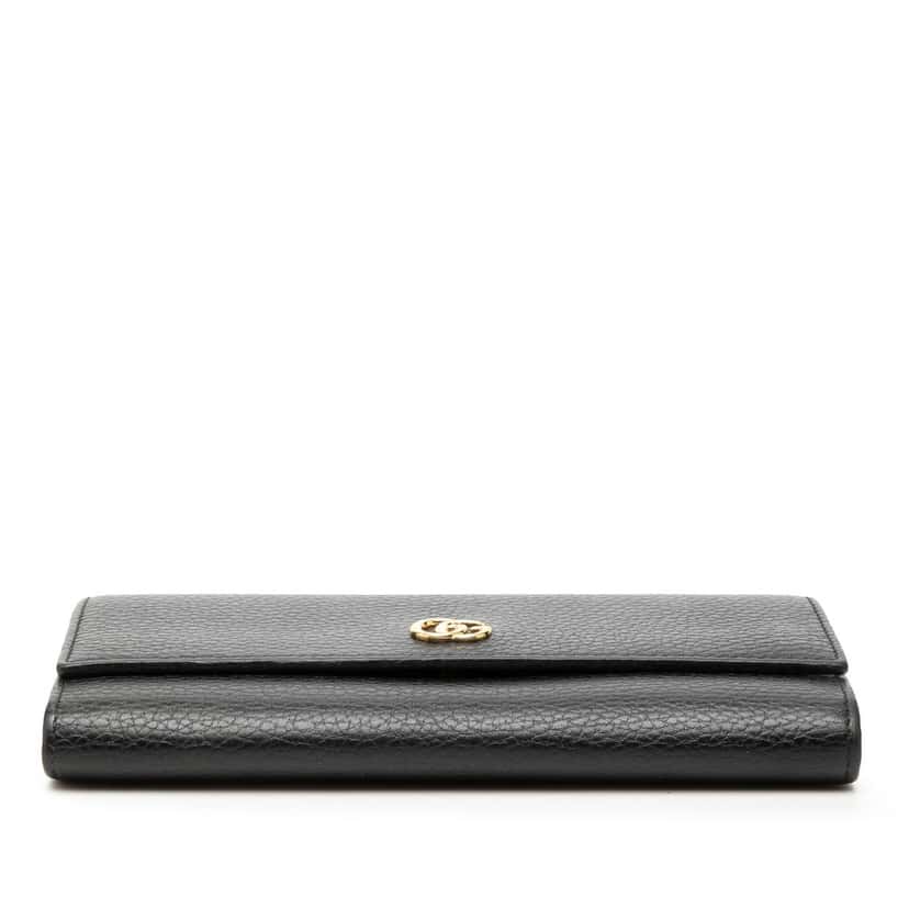 Gucci GG Marmont Continental Leather Long Wallet Black Leather Very good condition - Inside View