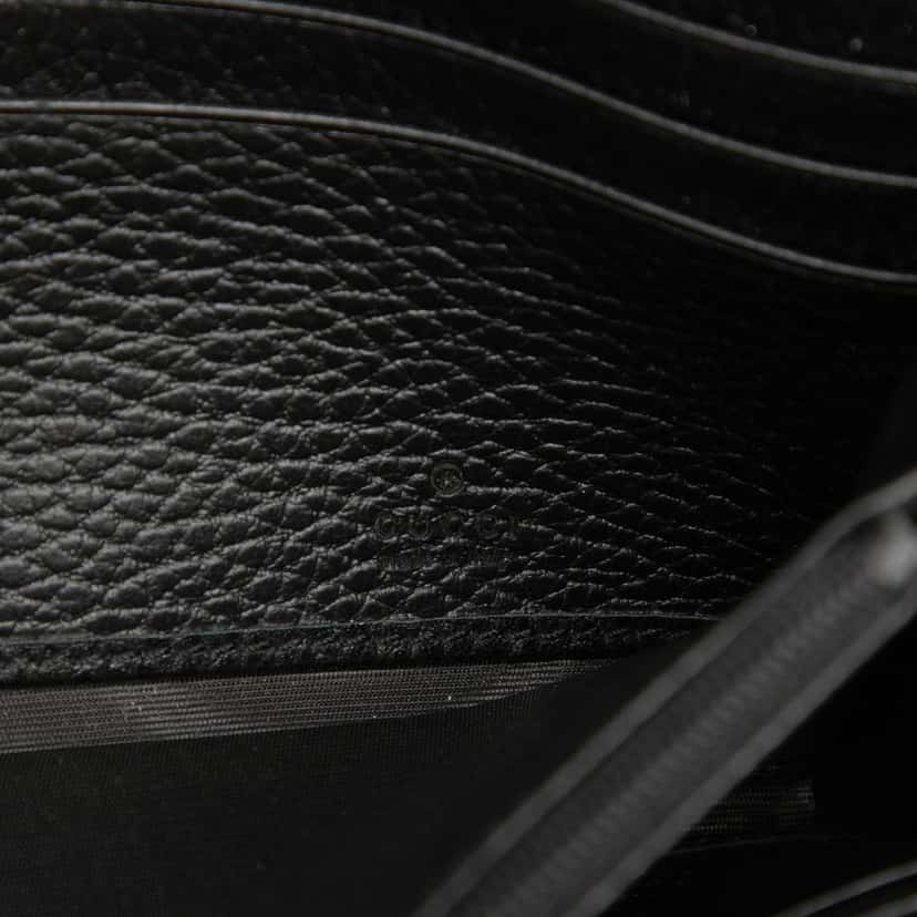 Gucci GG Marmont Continental Leather Long Wallet Black Leather Very good condition - Box View