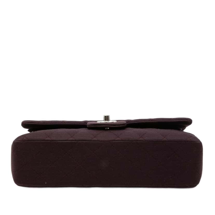 Chanel Medium Classic Jersey Double Flap Brown Very good condition - Inside View