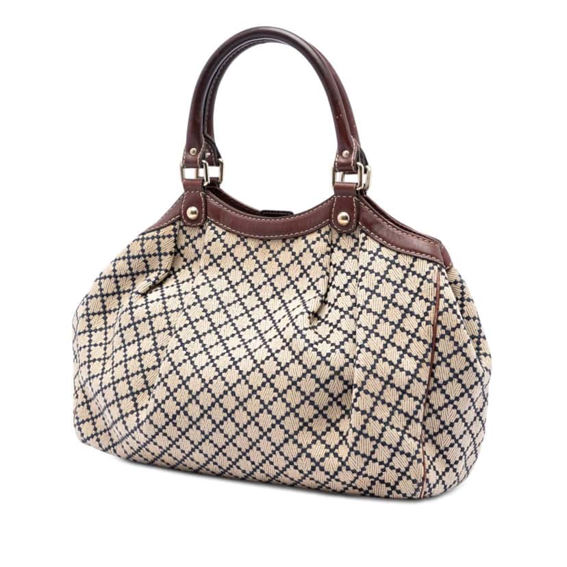 Gucci Medium Diamante Canvas Sukey Tote Beige Very good condition - Back View
