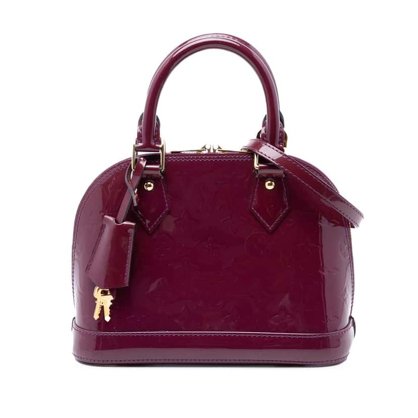 Louis Vuitton Monogram Vernis Alma BB Purple Leather Very good condition - Front View