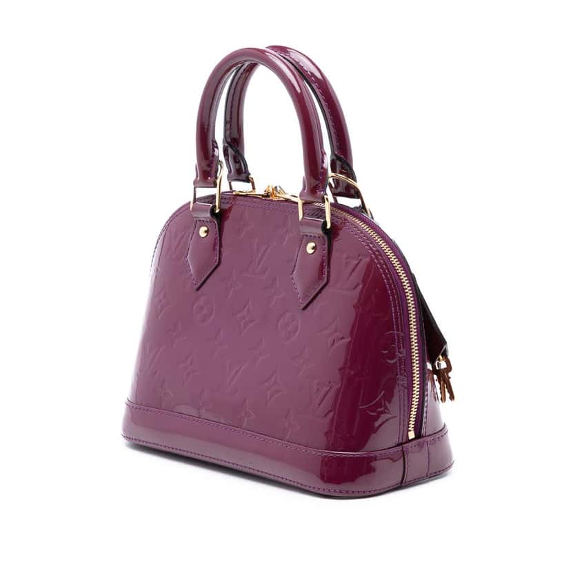 Louis Vuitton Monogram Vernis Alma BB Purple Leather Very good condition - Back View
