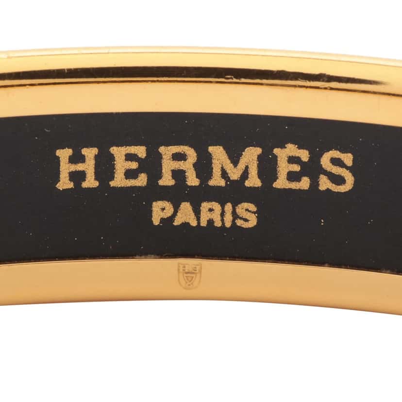 Hermès Narrow Enamel Qu Importe le Flacon Bangle 65 Black Very good condition - Model View