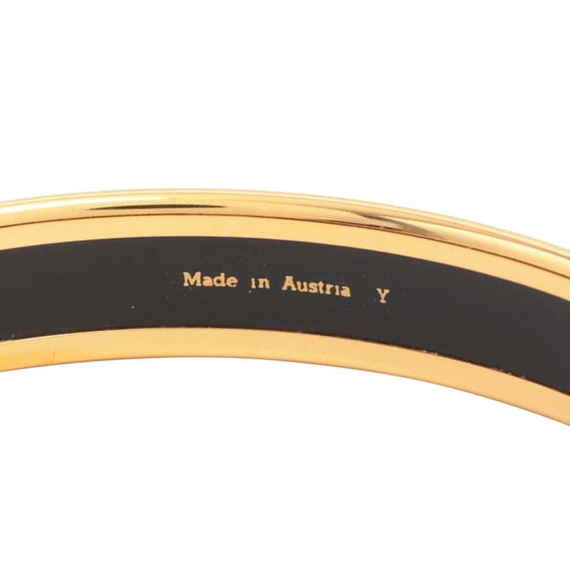 Hermès Narrow Enamel Qu Importe le Flacon Bangle 65 Black Very good condition - Box View