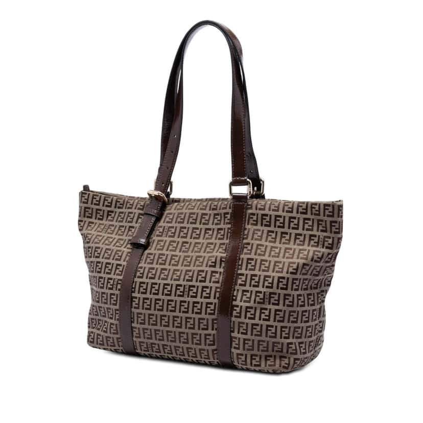 Fendi Zucchino Canvas Superstar Tote Beige Very good condition - Back View