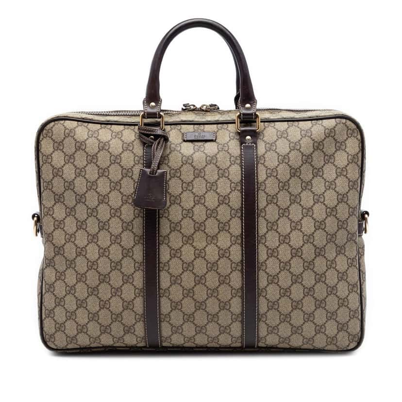 Gucci GG Supreme Business Bag Beige Very good condition - Front View