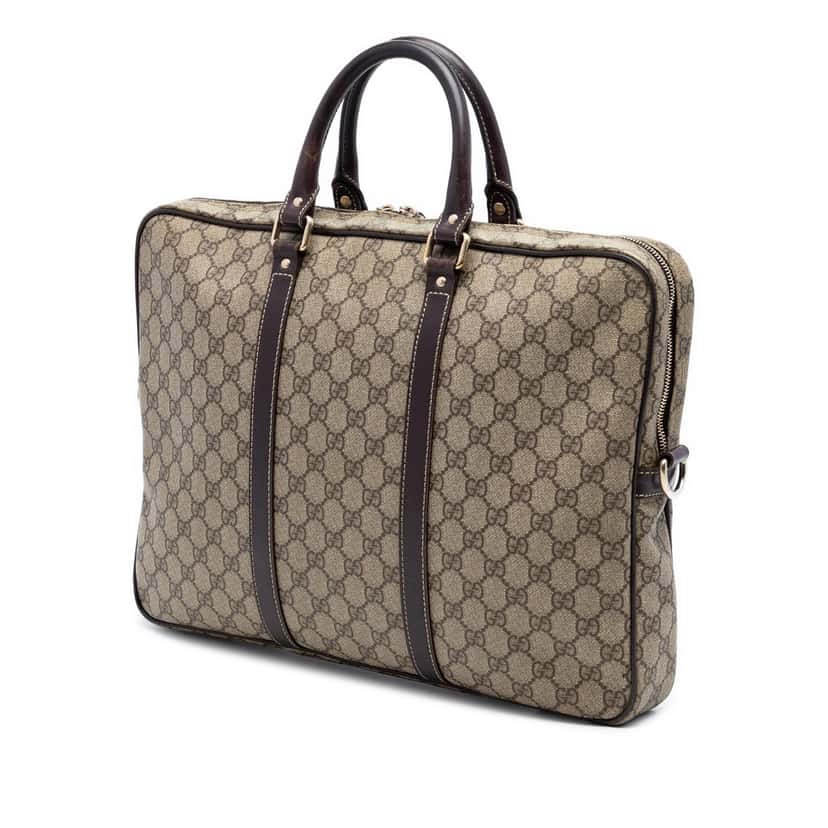 Gucci GG Supreme Business Bag Beige Very good condition - Back View