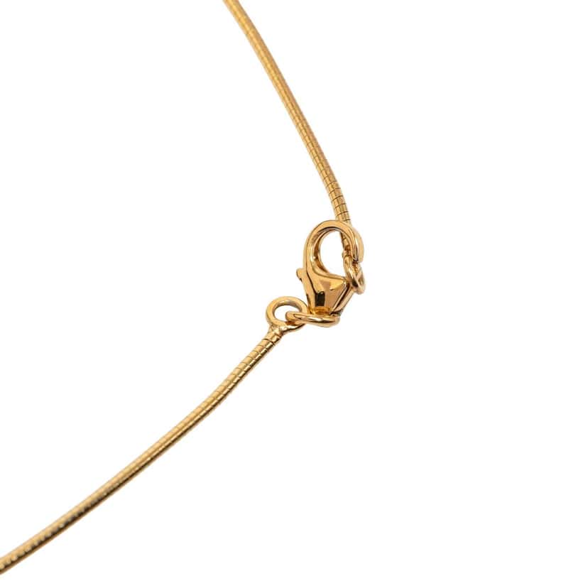 Hermès Gold Plated and Enamel Cage d H Pendant Necklace Gold Metal Very good condition - Model View