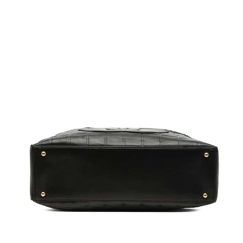 Chanel Medium Lambskin Chocolate Bar Shoulder Bag Black Leather Very good condition - Inside View