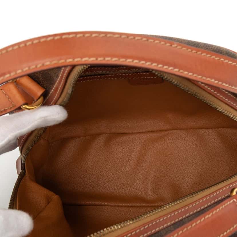 Celine Macadam Coated Canvas Handbag Brown Very good condition - Model View