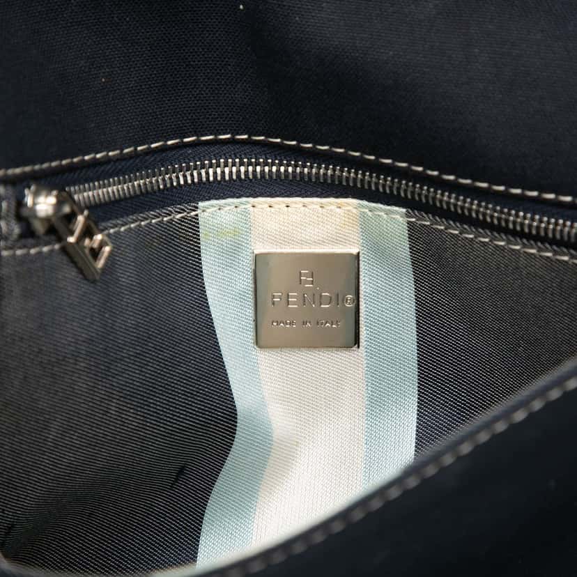 Fendi Canvas FF Marble Flap Blue Very good condition - Box View
