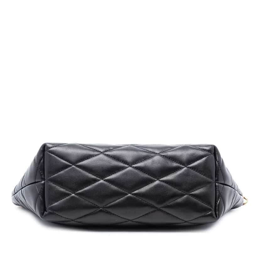 Saint Laurent Mini Quilted Lambskin Sade Shoulder Bag Black Leather Never worn, with tag - Inside View
