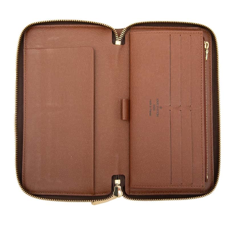 Louis Vuitton Monogram Zippy Organizer Wallet Brown Very good condition - Model View