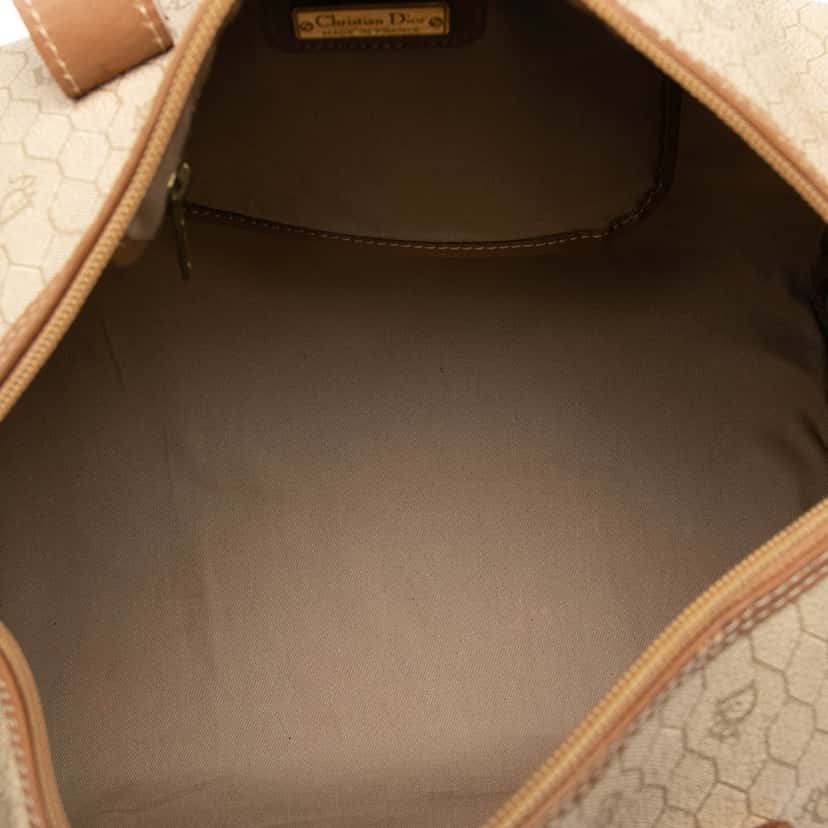 Dior Honeycomb Coated Canvas Boston Bag Beige Very good condition - Model View
