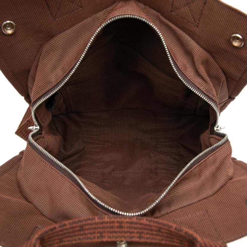 Hermès Canvas Herline Backpack MM Brown Very good condition - Model View