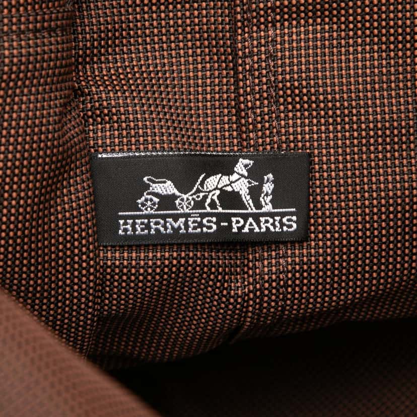 Hermès Canvas Herline Backpack MM Brown Very good condition - Box View