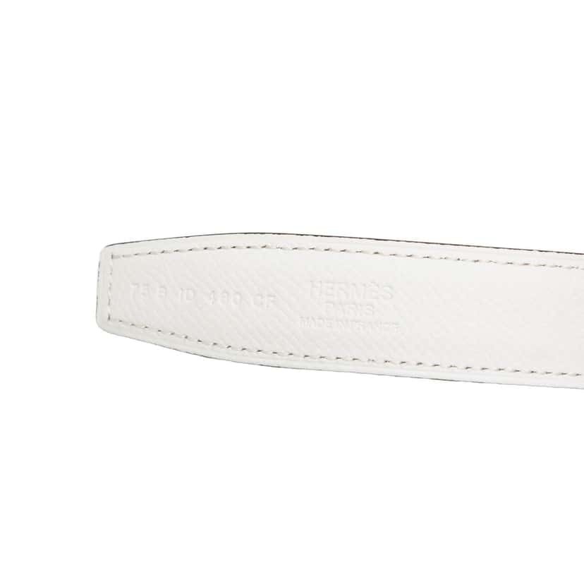 Hermès Swift and Epsom H Torsade Reversible Belt White Leather Very good condition - Model View