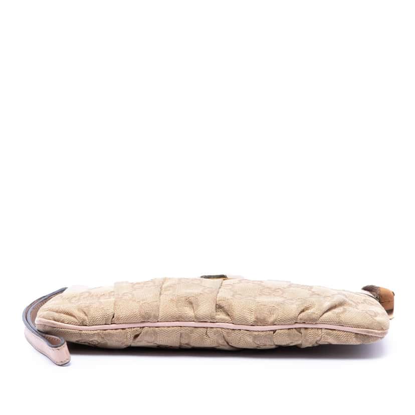 Gucci GG Canvas Abbey D Ring Wristlet Pouch Beige Very good condition - Inside View