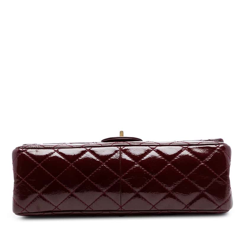 Chanel Quilted Crinkled Patent Reissue 2.55 Double Flap 226 Red Leather Very good condition - Inside View