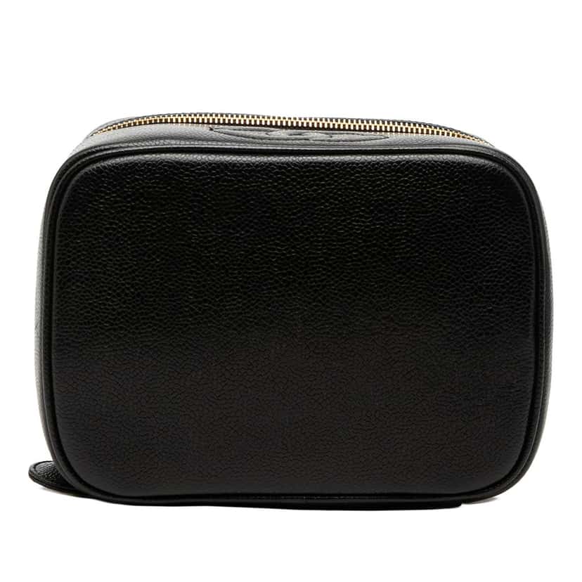 Chanel CC Caviar Vanity Bag Black Leather Very good condition - Inside View