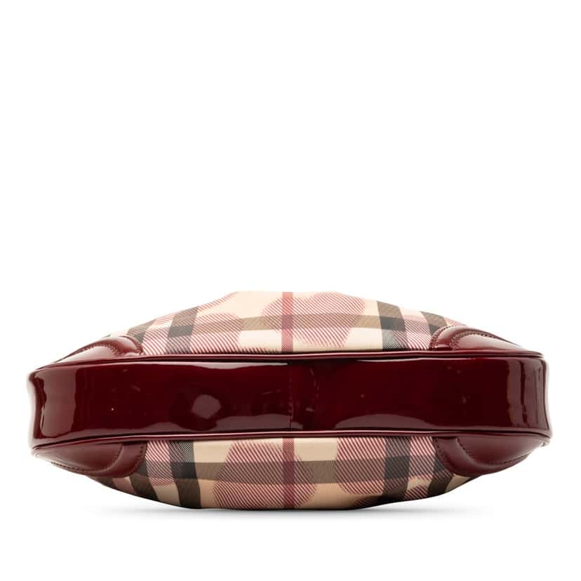 Burberry Small Nova Check Coated Canvas Hearts Hernville Hobo Beige Very good condition - Inside View