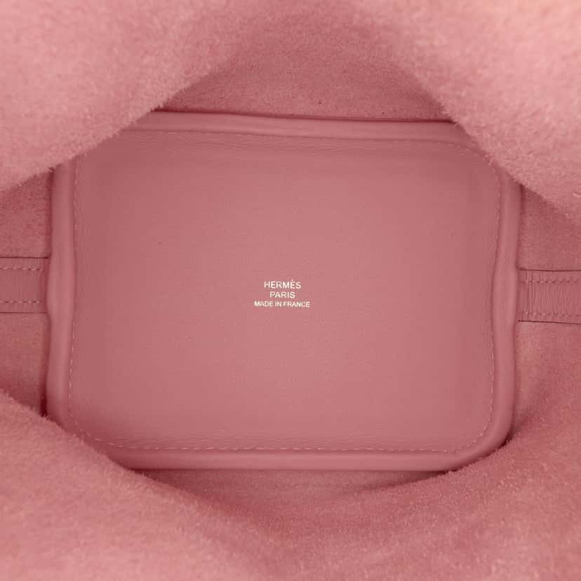 Hermès Micro Swift Lucky Daisy Picotin Lock 14 Pink Leather Very good condition - Model View