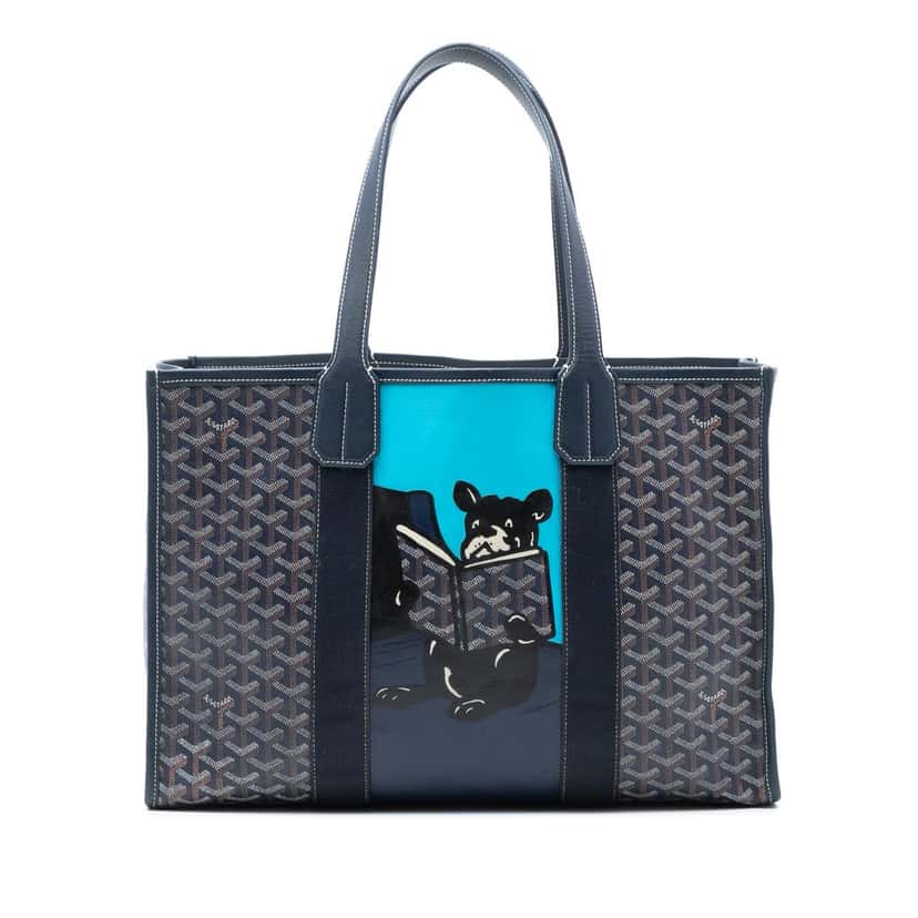 Goyard Goyardine Villette MM Blue Very good condition - Front View