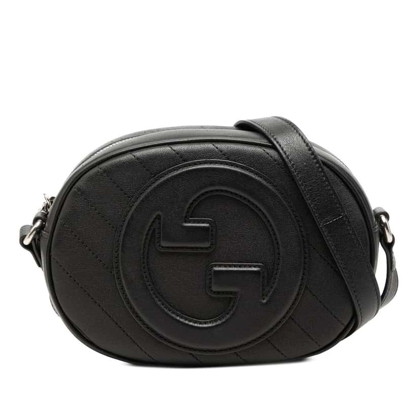 Gucci Mini Matelasse Calfskin Blondie Crossbody Black Leather Very good condition - Front View