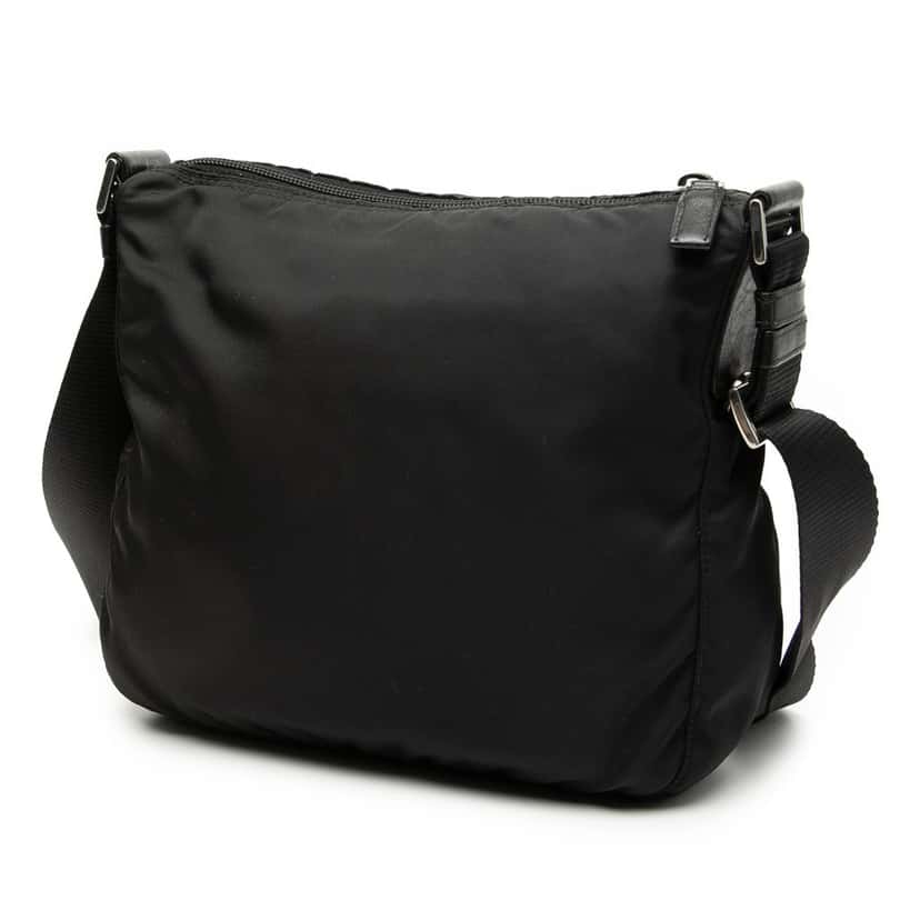 Prada Tessuto Zip Top Crossbody Black Very good condition - Back View