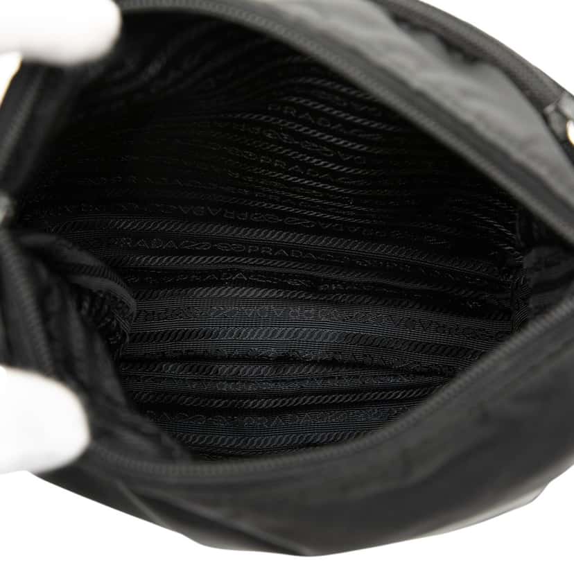 Prada Tessuto Zip Top Crossbody Black Very good condition - Model View