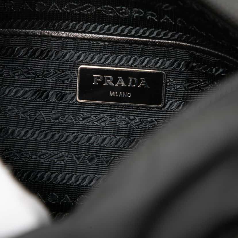 Prada Tessuto Zip Top Crossbody Black Very good condition - Box View
