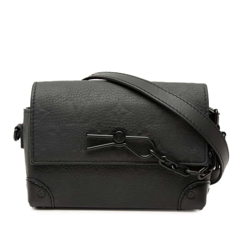 Louis Vuitton Monogram Taurillon Steamer Wearable Wallet Black Leather Very good condition - Front View