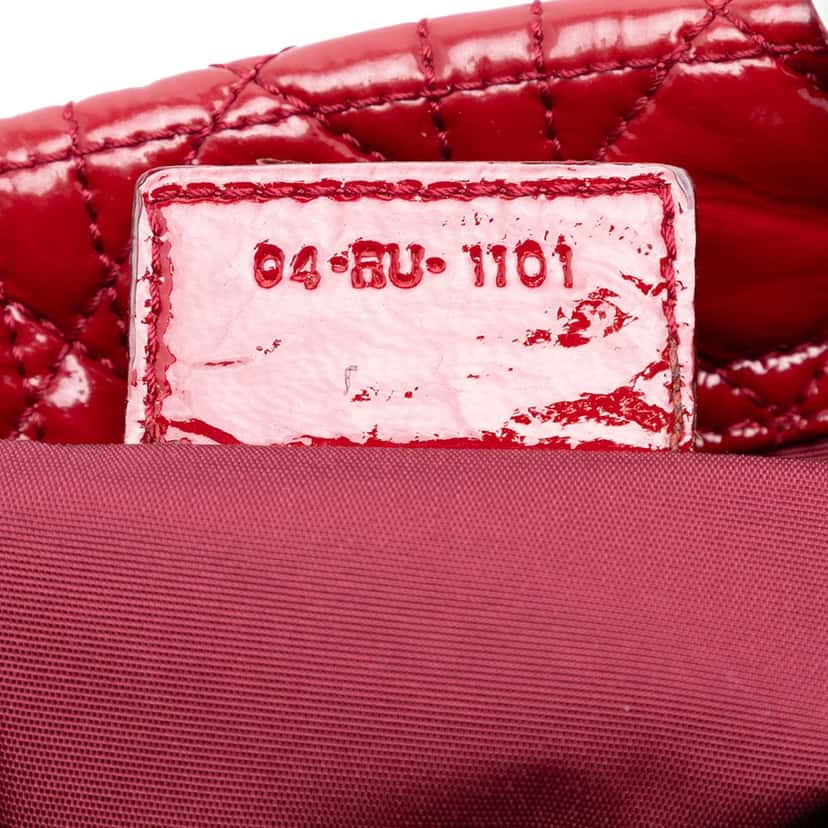 Dior Large Patent Cannage Lady Dior Soft Shopping Tote Red Leather Very good condition - Box View