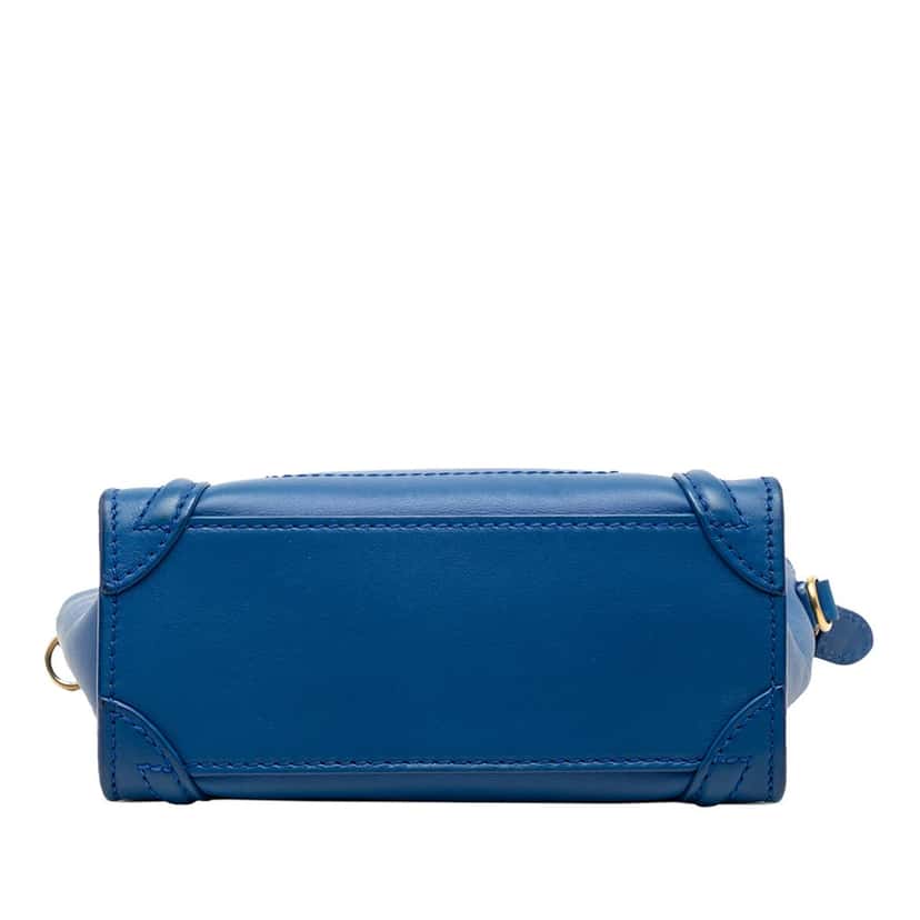 Celine Nano Leather Luggage Tote Blue Leather Very good condition - Inside View