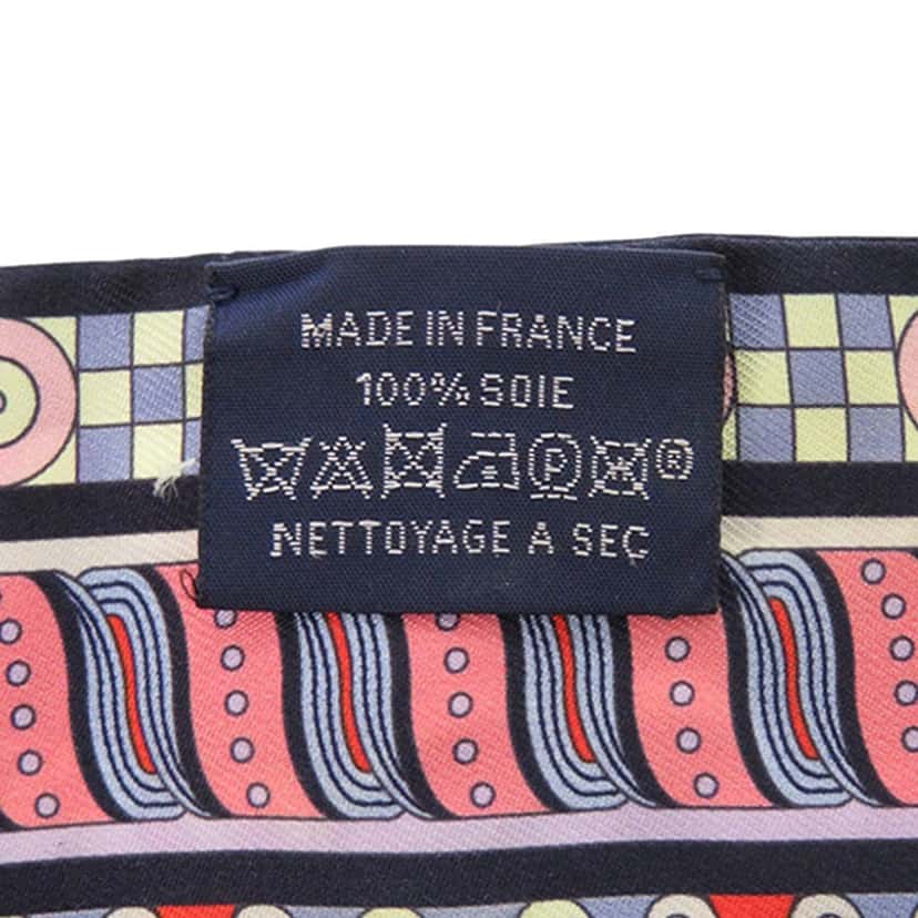 Hermès Harnais En Rosace Silk Twilly Scarf Blue Very good condition - Back View