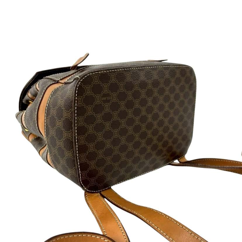 Celine Macadam Coated Canvas Backpack Brown Very good condition - Box View