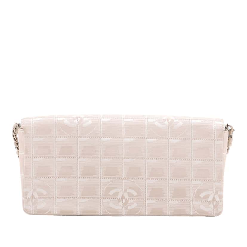 Chanel New Travel Line Nylon East West Flap Beige Very good condition - Back View