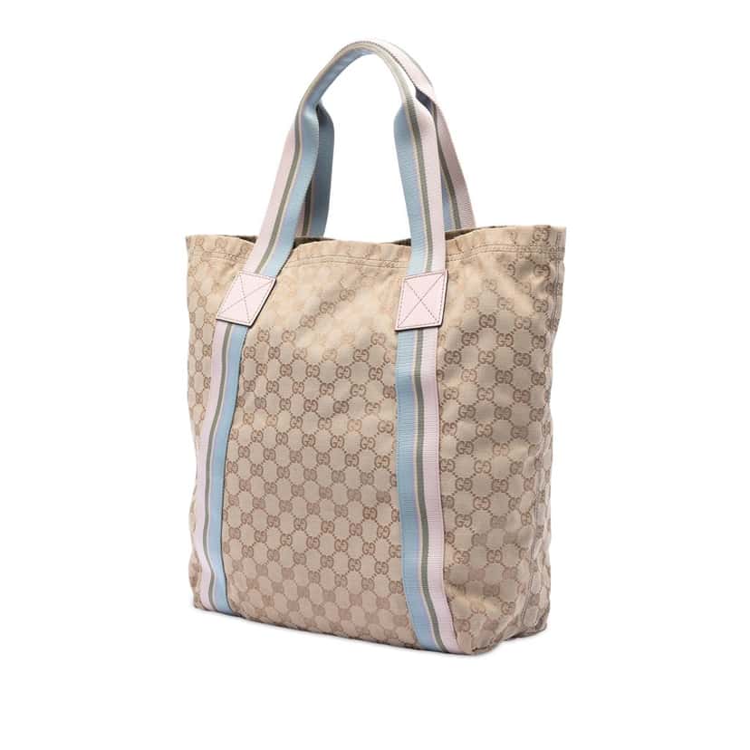 Gucci GG Canvas Web Tote Beige Very good condition - Back View
