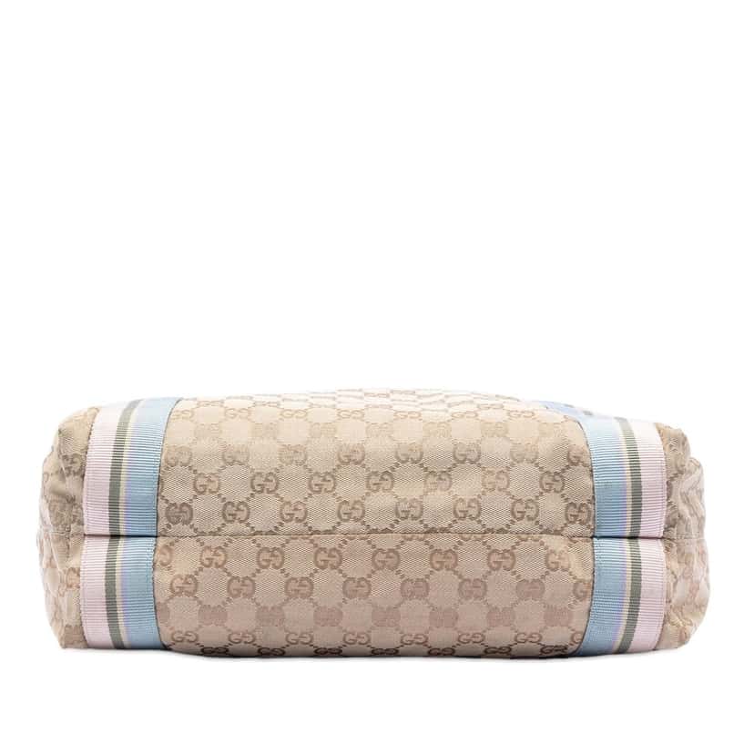 Gucci GG Canvas Web Tote Beige Very good condition - Inside View